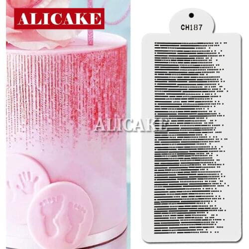 Cake Stencil Dotted Line Shape Pattern Cake Decorating Plastic Lace Cake Boder Stencils Template DIY Drawing Mold Tool Bakeware