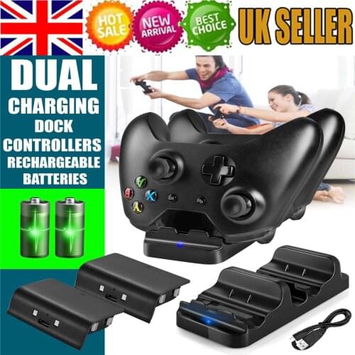 Dual Fast Charger Charging Dock For Xbox One Controller Charger Dual Charger Stand Station with 2Rechargeable Battery