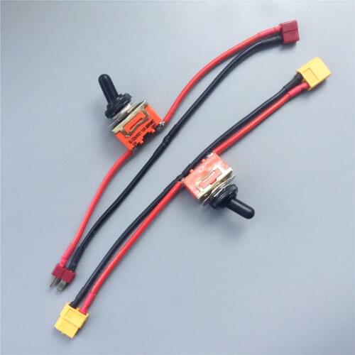 1PCS 15A 250VAC Power Rocker Switch Battery Master On-off with T-plug XT60 Connector for RC Car Fishing Bait Boat Accessories