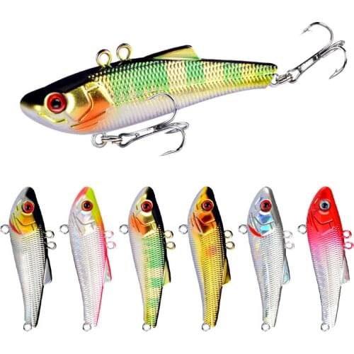 1PCS Underwater Vibration VIB Fishing Lures 70mm/7g Bionic Artificial Bass Wobblers Minnow Hard Bait Crankbait Fishing Tackle