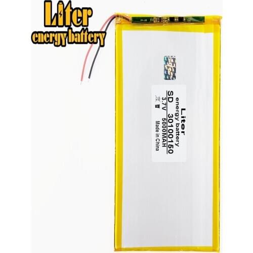 3.7V,5000mAH 30100150 (polymer lithium ion battery) Li-ion battery for tablet pc 8 inch 9 inch 10 inch