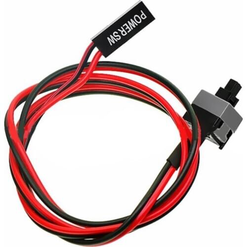 5PCS/lot 50cm Long Power Button Switch Cable for PC Switches Reset Computer Power Momentary Automatically Reset Push Button SW