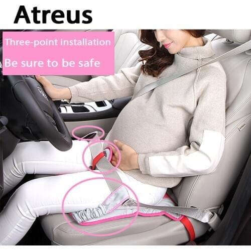Atreus Pregnant Women Care Belly Car Covers Seat safety Belts for BMW e46 e39 e60 e90 e36 Mini cooper Audi a4 b6 a3 a6 c5 b8 b7