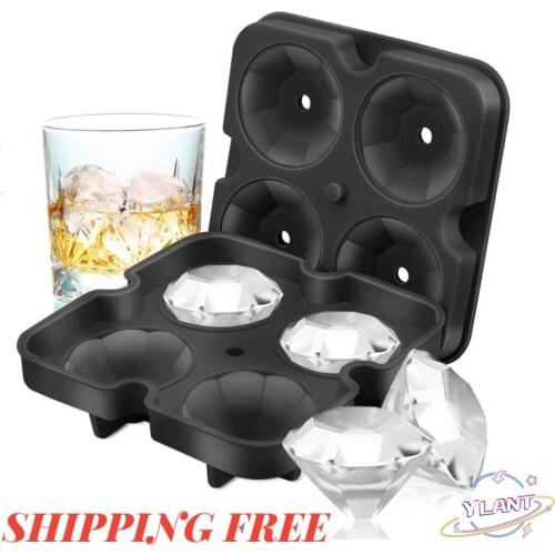 Diamond Ice Cube Tray Reusable Ice Cubes Maker Silicone Ice Cream Molds Form Chocolate Mold Whiskey Party Bar Tools