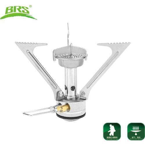 BRS-1 Outdoor Mini One-Piece Camping Stoves Portable 1.94 KW Strong Power Hiking Picnic Ultralight Gas Burners 87g Foldable
