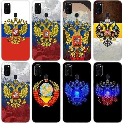 Russia Flag national emblem Soft Case for Samsung Galaxy M11 M10S M01 M21 M31S M51 A01 J2 Core A21 A42 J6 A6 A8 Plus A7 2018