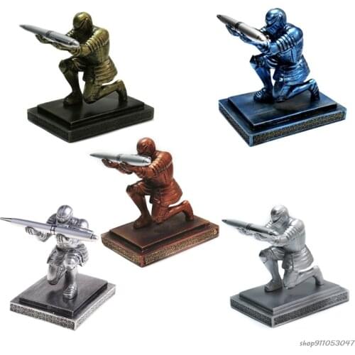 Executive Knight Pen Holder Armor Hero Pen Stationery Resin Display Supplies Office Stationery Desk Storage Accessories Dropship