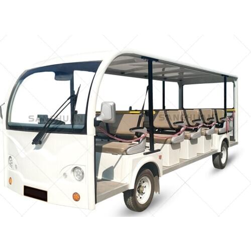 SANCHUAN-Electric Tourist Sightseeing Bus 23 Seats Semi-enclosed Carriage Vintage Car with Metal Frame