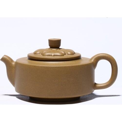 Yixing Purple Clay Pot Origin Source Raw Mine Section Ni Ling Hua Zhou Pan Pot Kung Fu Tea Set Household Teapot Chinese Tea Set