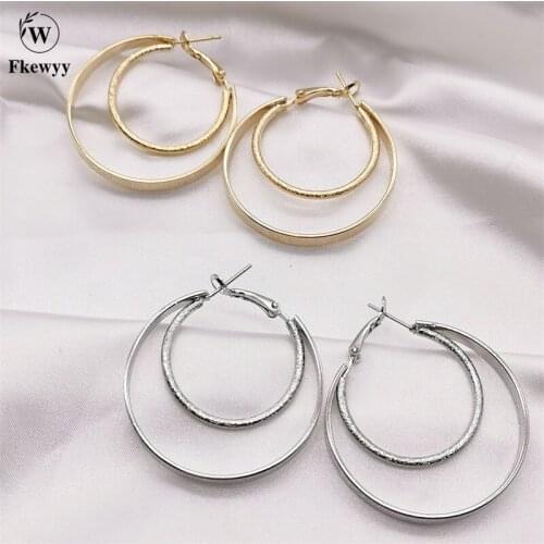 Fkewyy Vintage Earrings For Women Designer Jewelry Goth Hoop Earrings Gift Party Accessories Modern Womens Earring 2021 Punk