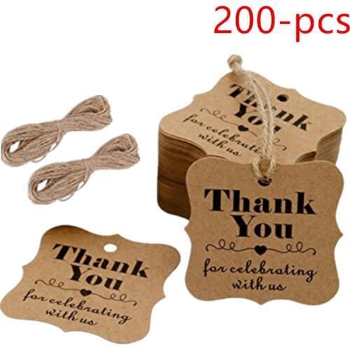 Paper Gift Tags,Thank You for Celebrating with US,Square Thanks Label for Christmas gift,Bridal Wedding, Anniversary Celebration