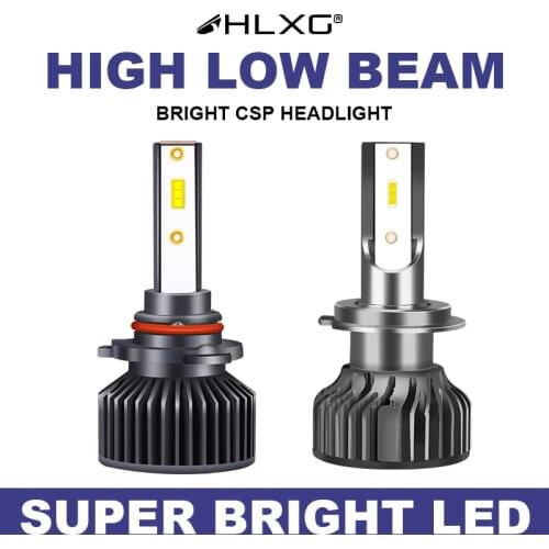HLXG HB3 9006 HB4 H1 9005 H8 H9 H11 fog lights Mini size lampada H4 H7 LED Canbus Car Headlight 5000K 6000K 8000K Lamp Bulbs