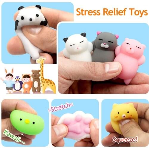 Kawaii Mini Squishies Mochi Squishy Toys Animal Squishys Party Easter Gifts for Kids Stress Relief Toy for Boys and Girls