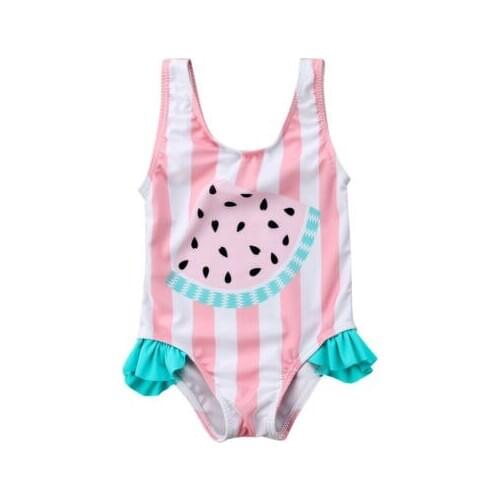 HOT Cute Toddler Baby Girls Watermelon Swimsuit Swimwear Swimming One-piece Suits Bikini
