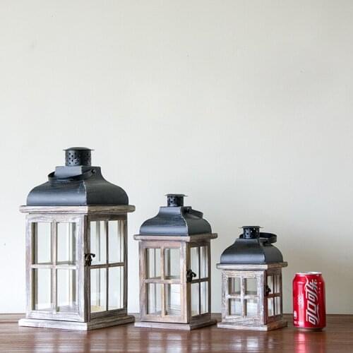 Moroccan Candlestick Decorative Retro Wooden Wind Candelabra Wedding Romantic Lantern Candle Holder Home Decoration Accessories