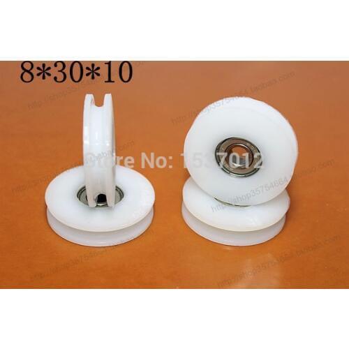 Bring U groove plastic bags plastic nylon bearing 608 zz embedded inside diameter 8 * 30 * 10 U H groove pulley
