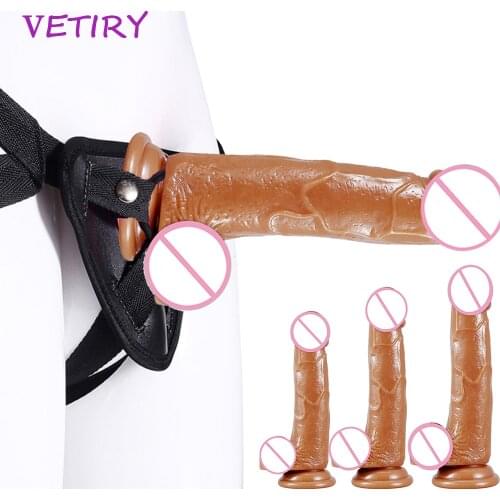 Strap On Realistic Dildo Pants For Woman Lesbian Couples Anal Plug Sex Toys Strapon Female Masturbation Skin Feeling Sex Shop