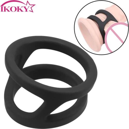 Silicone Penis Ring Sex Toys for Men Male Masturbator Cock Enlargement Strapon Delay Ejaculation Erotic Tool Adult Products Shop