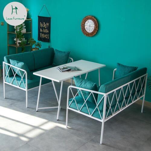 Louis Fashion Cafe Furniture Sets Modern Simple Iron