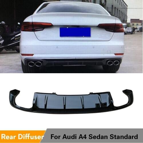 Sport Rear Diffuser Lip for Audi A4 Sedan Standard 2017 - 2019 Car Rear Bumper Lip Auto Car Accessories PP