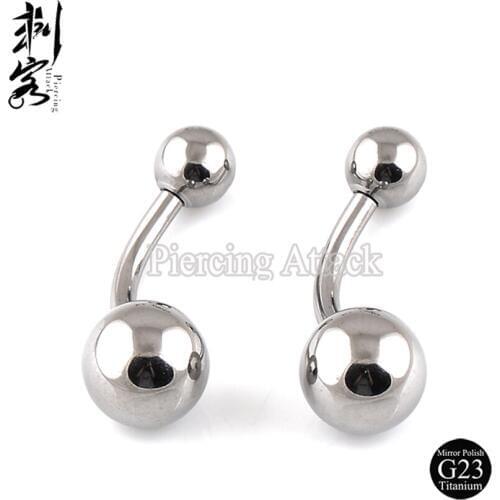 Highly Polished G23 Titanium Body Piercing 14 Gauge Titanium Belly Ring Shipping Wholesale