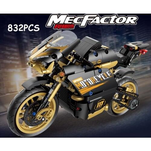 High-tech Creator Super Race Motorcycle Model Building Blocks City S1000RR V4 Locomotive Bricks Kid Toys For Children Gifts Boys