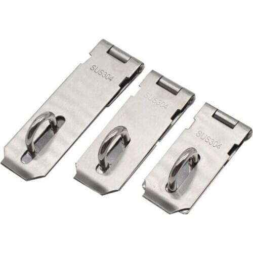 Padlock Hasp Door Clasp Latch Security Safety Bolt Lock Latches 304 Stainless Steel