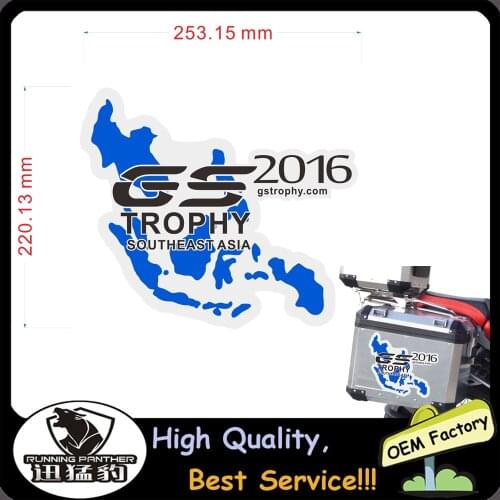 2x Travelled box Luggage Trunk Motorcycle For BMW R1200GS R1150gs F700gs F800gs GS R1200 Side tail case box Decal Stickers adv