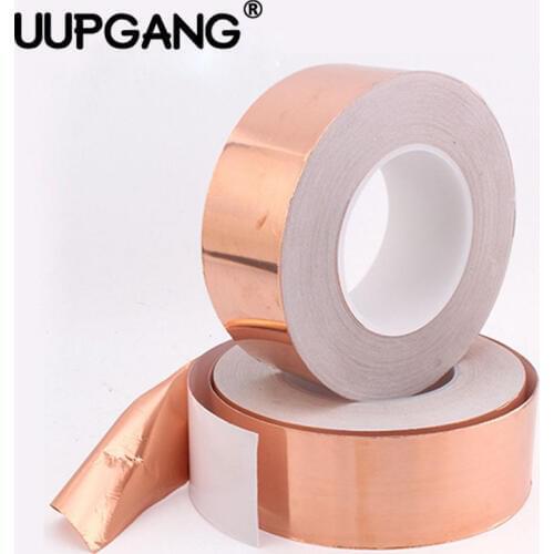 20meters Single Side Conductive Copper Foil Tape Strip Repair Adhesive Tape EMI Eliminate Shield Anti-Static Heat Resist Tape