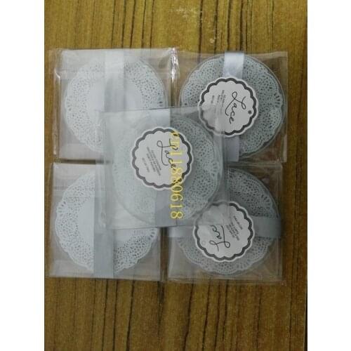 200pcs/lot(=100sets) Free Shipping Wedding Gift For Guests Glass Coasters Cup pad mat Wedding Souvenir China Idea