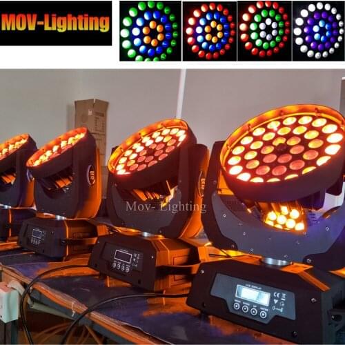 4PCS Bee Eye 36x18W RGBWAY 6in1 LED Lyre Light Moving Head Beam Party DMX512 Dj