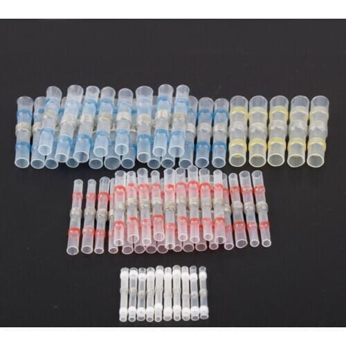 40Pcs/set Mixed Heat Shrink Sordering Terminals Waterproof Solder Sleeve Tube Electrical Wire Insulated Butt Wire Connectors