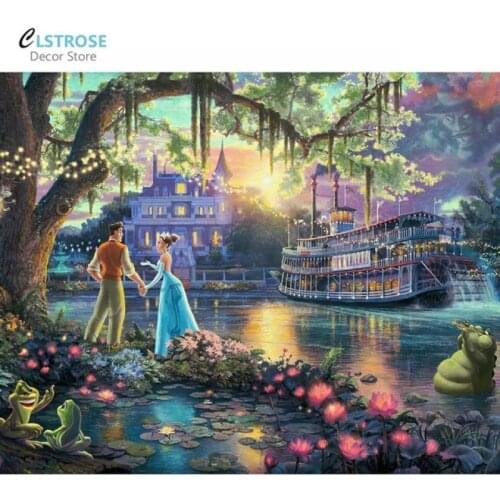 5D DIY Diamond Painting Cartoon Prince and Princess Full Rhinestone Embroidery Kit Square Circle Diamond Cross Stitch Home Decor