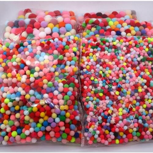 8-30mm Mixed Fluffy High Elasticity Soft Pompoms Home Furnishings Diy Hand-sewn Craft Childrens Toys Wedding Decoration 20-50g
