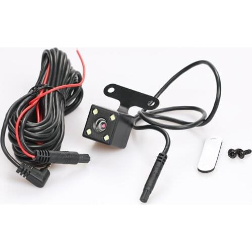 DUTRIEUX 5pin 4led Rear View Camera Car Reverse 135 Degree Wide Angle Auto Parking Cameras Connecting Dash Cam waterproof