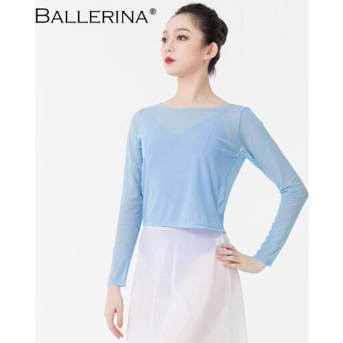 Ballet Dance out For Women Sexy Dance Sunscreen gymnastics Outer jersey Long sleeve bottoming shirt Ballerina 6500