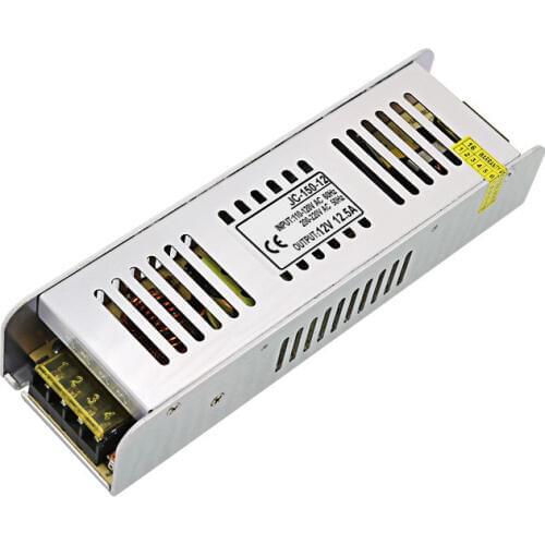 DuoWeiSi 3D Printer Parts 12V 12.5A 150W power supply Long strip small size LED aluminum shell switching power supply