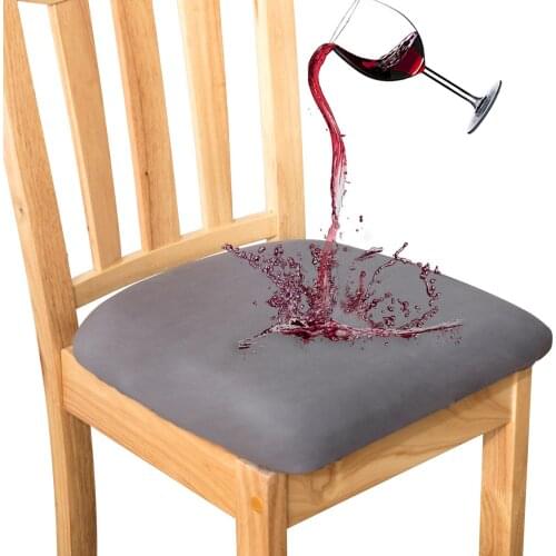 Waterproof Dining Chair Covers Non-slip Chair Seat Case Cover with Button for Home Decoration Restaurant Hotel Cover for Chair