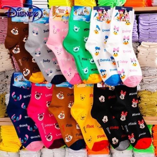 Disney cute Mickey cartoon 100% cotton socks new design boat socks casual soft socks