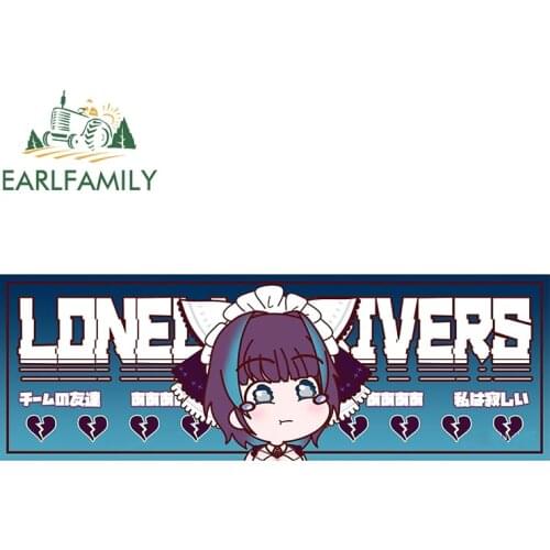 EARLFAMILY 13cm x 10.8cm for LONELY DRIVERS Creative VAN Car Stickers Waterproof Graffiti Sticker DIY Decal Suitable for VAN RV