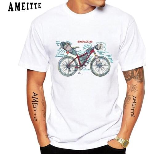 USA Tour Divide Bikepacking 2475 Miles Print T-Shirt Summer Men Short Sleeve Funny Bicycle Sport Lover Boy Tops Bike Casual Tees