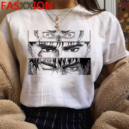 Berserk Guts tshirt top tees male aesthetic kawaii japanese harajuku couple t shirt harajuku streetwear