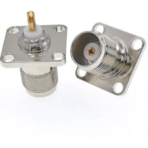 TNC Female Jack 4-Holes Flange Solder Cup Panel Mount RF Connector