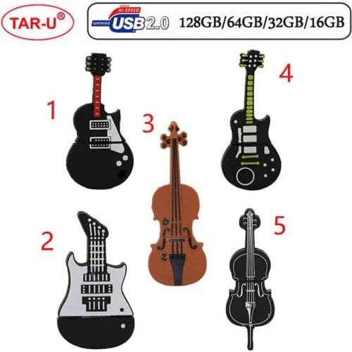 Cartoon 64GB cute Musical instrument Guitar violin Note USB Flash Drive 4GB 8GB 16GB 32GB Pendrive USB 2.0 Usb stick