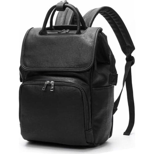 New PU Leather Diaper Bag Baby Mummy Maternity Bag Backpack Nappy Nursing Bag Outdoor Travel Bag With Changing Pad for Baby Care