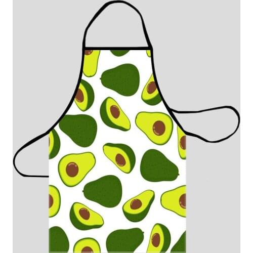 New Arrival Avocado Apron Kitchen Aprons For Women Oxford Fabric Cleaning Pinafore Home Cooking Accessories Apron