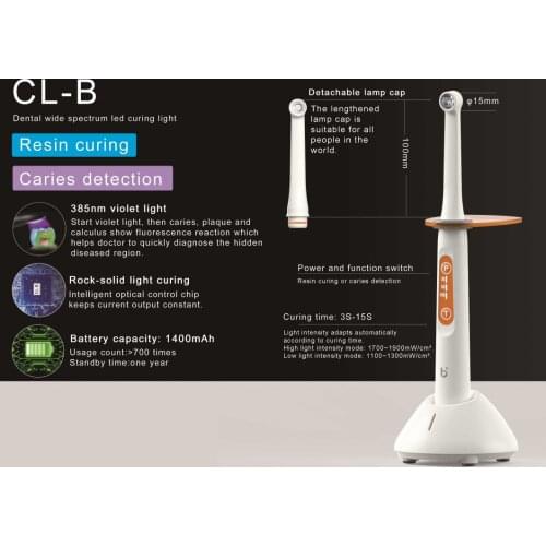 New Arrival Dental Light Cure LED with Caries Detection / Dental Curing Light LED Lamp Adhesive for Composite Resin Materials