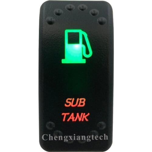 12v 24v, On Off, Up Green & Down Red Led Backlit - Sub Tank - Laser Rocker Switch for Car Boat Truck Bus Push Switch