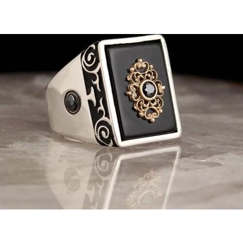 Onyx Gemstone 925 Sterling Silver Ring