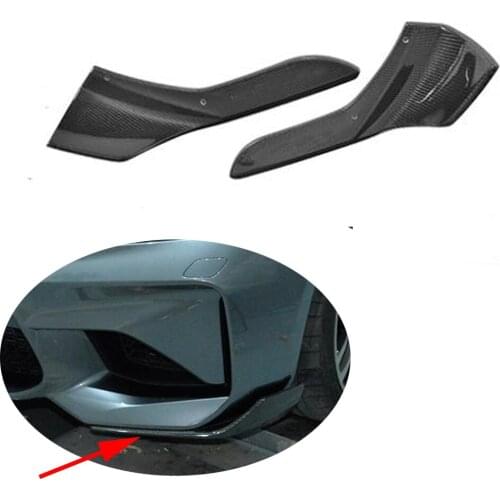 Carbon Fiber Front Bumper Splitters Lip Cupwings Flaps Winglets for BMW 2 Series F87 M2 Base Coupe 2-Door 2016 - 2018 Car Aprons